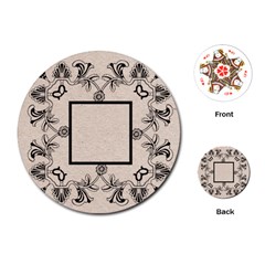 art nouveau black lace round playing cards - Playing Cards Single Design (Round) art nouveau black lace round playing cards - Playing Cards Single Design (Round)