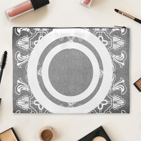 Art Nouveau Grey Kace Cosmetic Bag By Catvinnat Back