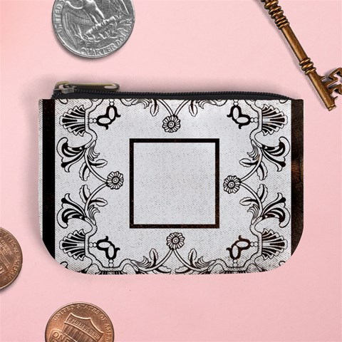 Art Nouveau Monochrome Mini Coin Purse By Catvinnat Front