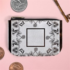 art nouveau monochrome mini coin purse