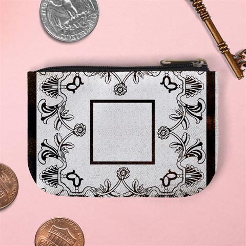 Art Nouveau Monochrome Mini Coin Purse By Catvinnat Back