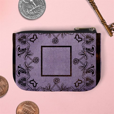 Art Nouveau Purple Mini Coin Purse By Catvinnat Back