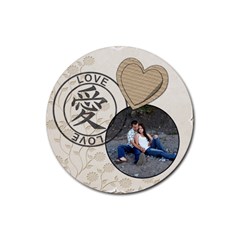 Love Coaster - Rubber Coaster (Round) Love Coaster - Rubber Coaster (Round)