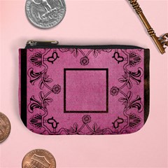 art nouveau pink mini coin purse