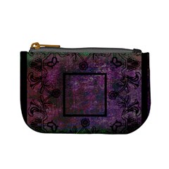 art nouveau deep purple mini coin purse