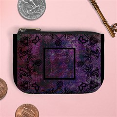 art nouveau deep purple mini coin purse