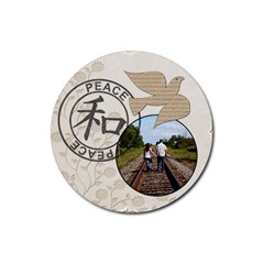 Peace Coaster - Rubber Coaster (Round) Peace Coaster - Rubber Coaster (Round)