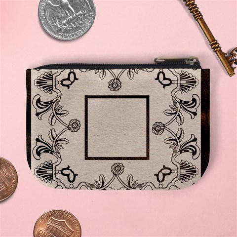 Art Nouveau Mocha Mini Coin Purse By Catvinnat Back
