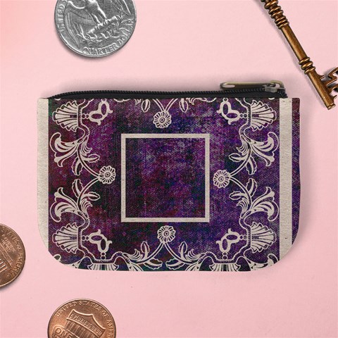 Art Nouveau Purple Lace Mini Coin Purse By Catvinnat Back