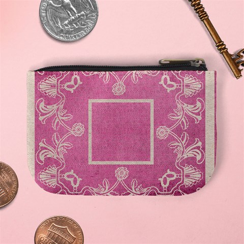 Art Nouveau Pink Lace Mini Coin Purse By Catvinnat Back