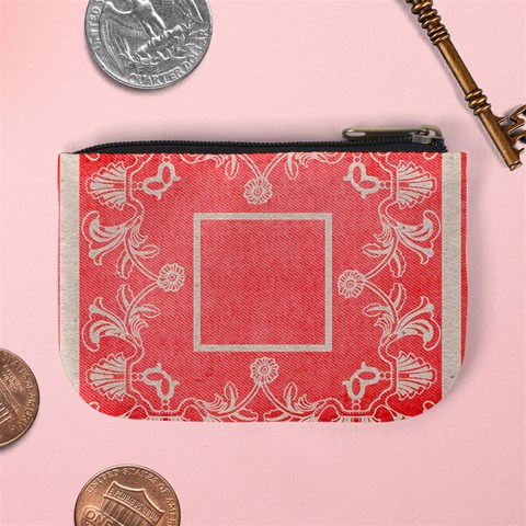 Art Nouveau Red Lace Mini Coin Purse By Catvinnat Back