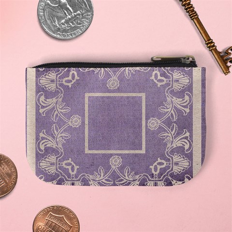 Art Nouveau Lavendarlace Mini Coin Purse By Catvinnat Back