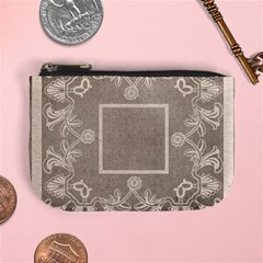 art nouveau mocha lace mini coin purse