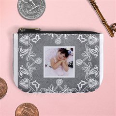 art nouveau grey lace mini coin purse art nouveau grey lace mini coin purse