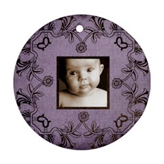 art nouveau lavendar round ornament - Round Ornament (Two Sides)
