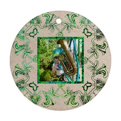 Art nouveau eden round ornament - Round Ornament (Two Sides)