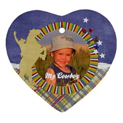 Heart ornament- My cowboy - Ornament (Heart)