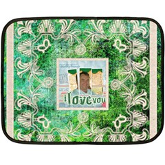 Art nouveau green lace mini fleece - Fleece Blanket (Mini)