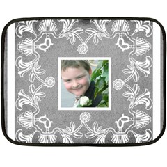 Art nouveau grey lace mini fleece (4 styles) - Fleece Blanket (Mini) Art nouveau grey lace mini fleece (4 styles) - Fleece Blanket (Mini)