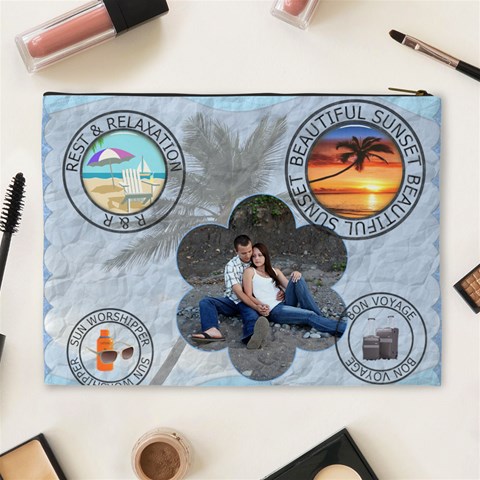 Vacation Xl Cosmetic Case By Lil Back