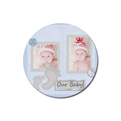 baby blue - Rubber Round Coaster (4 pack) baby blue - Rubber Round Coaster (4 pack)