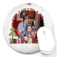 Nathan s Christmas  mousemat - Round Mousepad