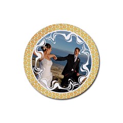 Yellow flowers - Rubber coaster - Rubber Coaster (Round) Yellow flowers - Rubber coaster - Rubber Coaster (Round)