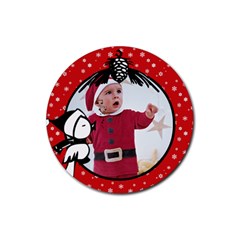 Red Christmas- Rubber coaster - Rubber Coaster (Round) Red Christmas- Rubber coaster - Rubber Coaster (Round)
