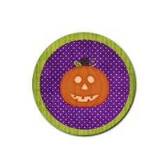 halloween coaster 1 - Rubber Coaster (Round)