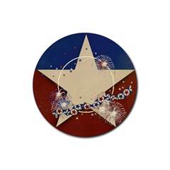 Round coaster-Patriotic - Rubber Coaster (Round)