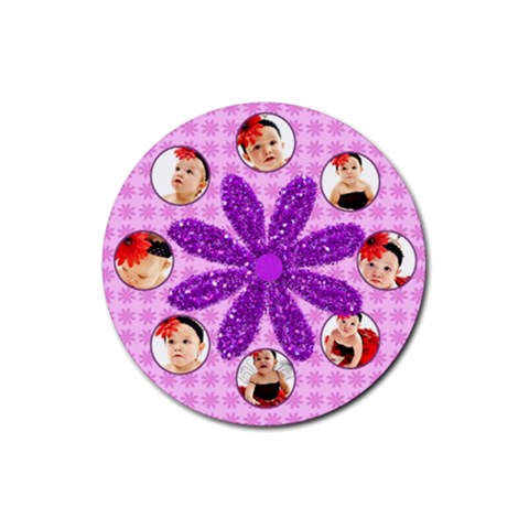 Flower Round Coaster Template By Danielle Christiansen Front