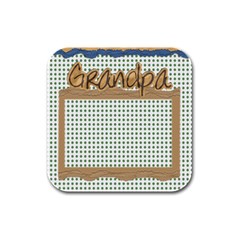 grandpa 4pk coaster template - Rubber Square Coaster (4 pack)