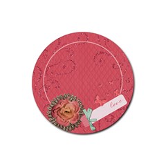 Round Coaster- Love - Rubber Coaster (Round)