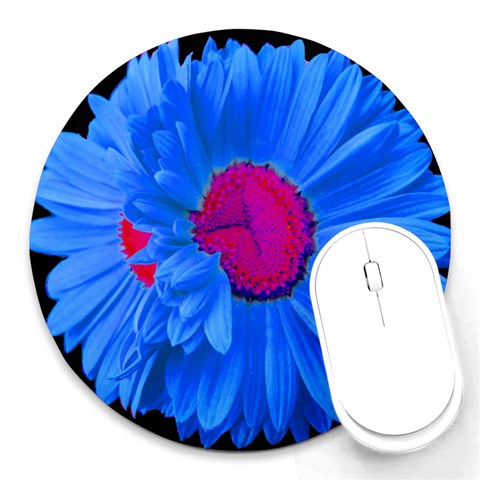 Blue Painted Daisy Mouse Pad By Mary Front