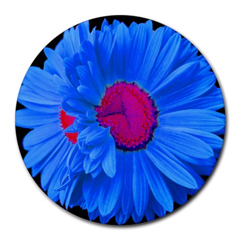 Blue Painted Daisy Mouse Pad By Mary Front