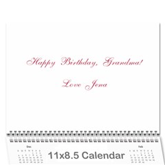 Grandma s B-day Gift - Wall Calendar 11  x 8.5  (12-Months)