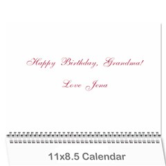 Grandma s B-day Gift - Wall Calendar 11  x 8.5  (12-Months)