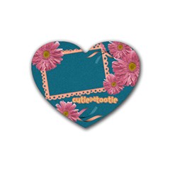 Heart Coaster-cutiepatootie - Rubber Coaster (Heart)