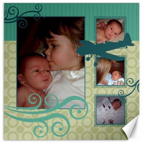 Airplane 12x12 Canvas By Klh 11.4 x11.56  Canvas - 1