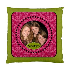 Pink & Green Damask Cushion - Standard Cushion Case (Two Sides)