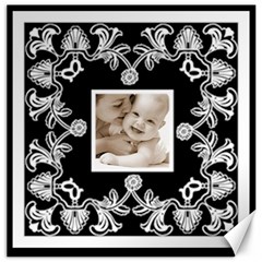 Art Nouveau Black & White 12 x 12 canvas - Canvas 12  x 12 