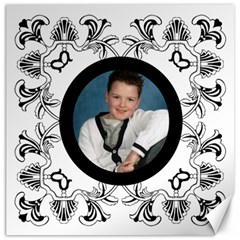 Art Nouveau White & Black  12 X 12 Canvas