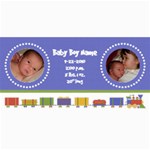 Baby Boy Train Birth Announcement - 4  x 8  Photo Cards