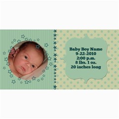 Baby Boy Stars Birth Announcement - 4  x 8  Photo Cards