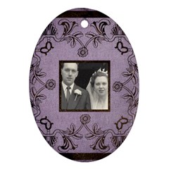Art Nouveau Lavendar Oval Ornament