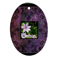 Art Nouveau Deep Purple Oval Ornament