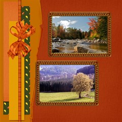 Autumn Frolic Layout 2 - ScrapBook Page 12  x 12 