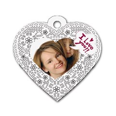 Heart of love - Dog Tag Heart (One Side)