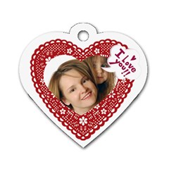 Heart of love - Dog Tag Heart (One Side)