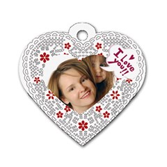 Heart of love - Dog Tag Heart (One Side)
